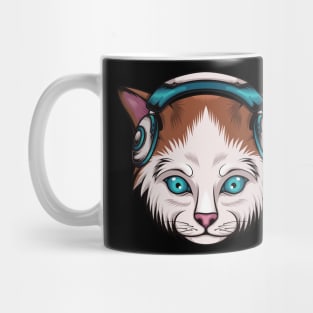 Cute Cat - The music Addict Mug